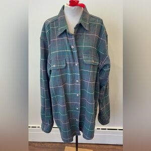 Vintage Field & Stream Ombre Check Shirt, a green plaid flannel shirt size XXLT